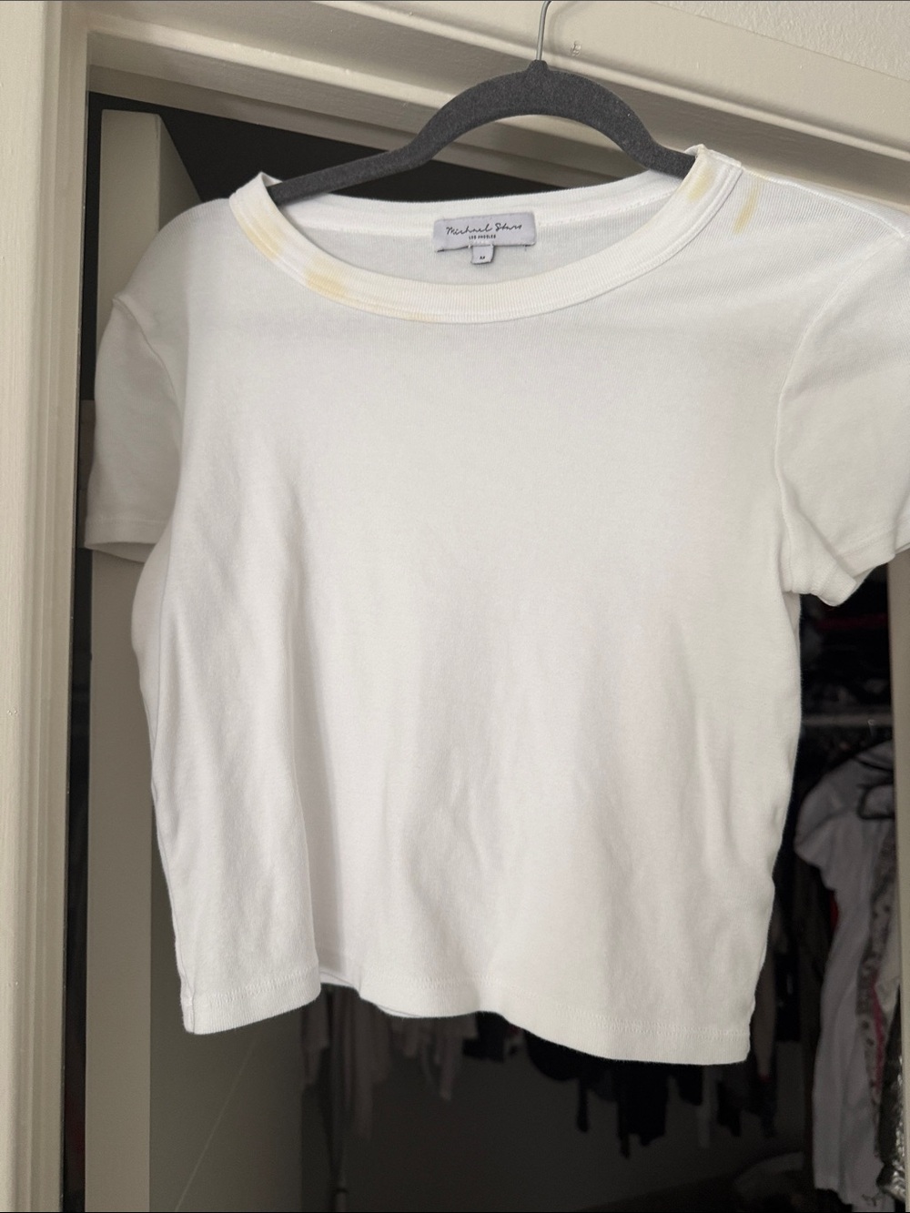 Michael Stars White Short Sleeve Crew Tee